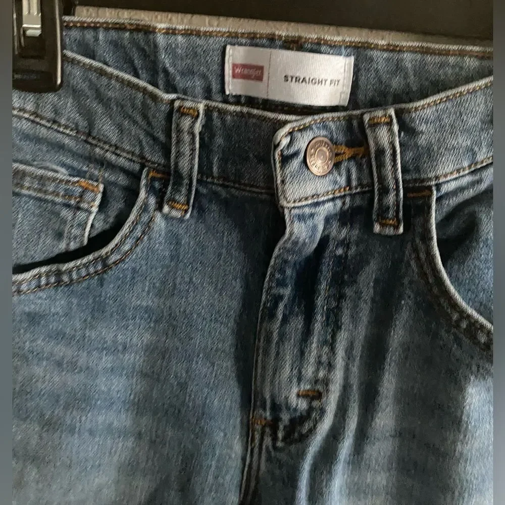 Wrangler Boy Straight Fit Jeans Adjustable Waistband 12 Slim Western Casual